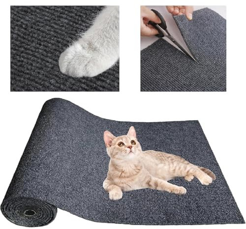 200cmx40cm Selbstklebend Kratzmatte Katze, Kratzteppich Katzen Wand, Kratzschutz Sofa Katze, Kratzbrett Katzen, Katzenkratzbretter, für Couch Sofa DIY Kratzbaum Klettern Pad