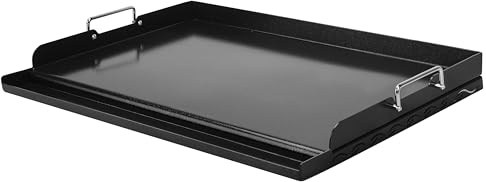 Skyflame 23x16 Universal Grill Flat Top Griddle, Ceramic Coating Nonstick BBQ Cooking Griddle with Handles and Grease Groove, Fit for Gas/Charcoal Grills