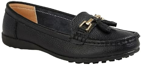 Boulevard Wide L646 Womens Extra Wide EEE Fitting Saddle Loafer Shoes