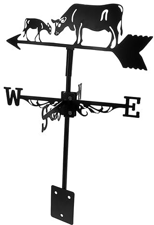BESPORTBLE 1 Satz Wetterfahnen Gartenpferd Vintage Wetterfahne Windrichtungsanzeiger Kuh Pferdedekorationen Kardinalwind Rasendekoration Ölwindfahne Wetterfahne Indikator Eisen Black