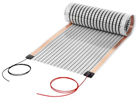 1,0 m Mi-Heat Carbon värmefolie 24 V AC/DC 40 cm bred 130 W/m² – golvvärme för husvagn, temperering av batterier, värme för terrarium, inkubatorer, växthus