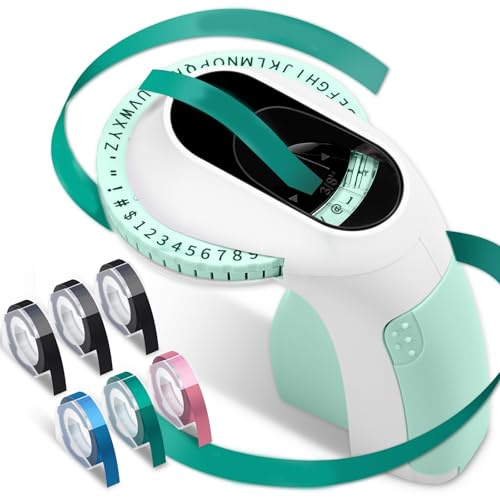 ZORESCOLEO Prägemaschine Beschriftungsgerät 3D Prägegerät Handheld Label Prägegerät Tragbares Prägegerät