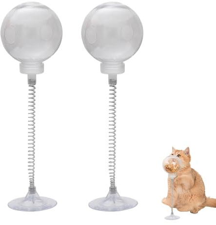 Asitanie 2 Stück Wackelndes Hundeleckerli Spielzeug,Futterball für Hunde Wackelndes Hunde Leckerli Spielzeug Geeignet und Katzen