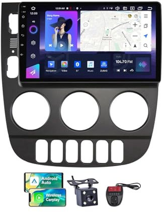 ZCRKEJI Android 13 Car Play Stereo Radio per B-enz ML 350 W163 2001-2005 9 pollici Touch screen Android Auto con FM RDS DAB+ Radio/DSP/WiFi/comandi al volante/+ DVR Telecamera posteriore (B,NF-6)