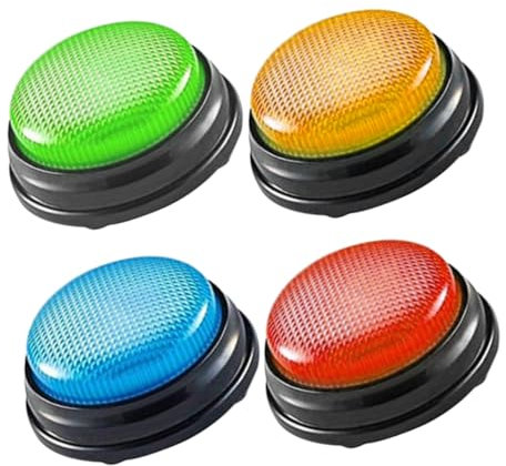 BESPORTBLE 4 Stück-Pack Spielbuzzer Antwort Summer Aus Robustem Kunststoff Farbige Quiz Buzzer Mit Individuellem Klang Für Kinder Interaktives Lernspielzeug Im Klassenzimmer Und Spielabend