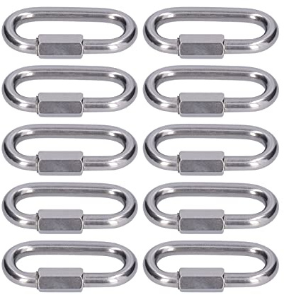 304 Stainless Steel Quick Link Connector | 10Pcs Sturdy Chain Connectors for Ropes/Tents/Outdoor Gear | Small Size & Easy Install | M3.5 / M4 / M8 / M10 Options (M3.5)