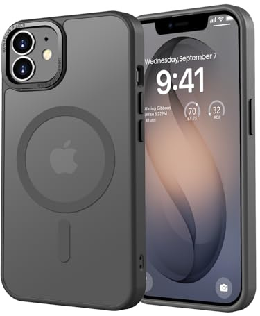 KPPIT Magnetisch Hülle für iPhone 11 6,1 Zoll [Kompatibel mit Magsafe],Matt Transluzente Handyhülle für iPhone 11 Case Dünn Cover Stoßfest Kratzfest Schutzhülle, (Grau)