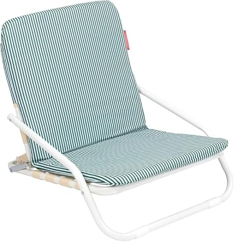 Flamingueo Silla Playa Ligera, Plegable, Asa para Transporte, Tejido Poliéster y Aluminio, Cojín Acolchado, 62 x 51,5 x 49 cm