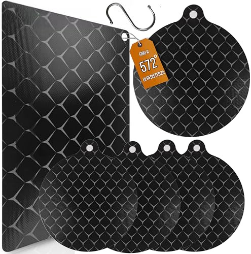 InduFlex Copri Piano Induzione | Protegge dai Graffi, Anti-Scivolo, Termoresistente fino a 572°F | 6pz + Gancio S Incluso | Copertura Piano Induzione