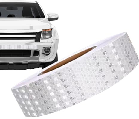 Bandas reflectantes, reflectores de coche, cinta de seguridad fluorescente impermeable 5 cm x 10 m marcado peligro para vehículos remolques al aire libre