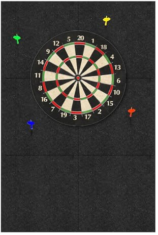 Dartscheibe Wandschutz, Filz Dartscheibe Surround 60x60cm/60x90cm Selbstklebende Gespleißte Dart Rückwände, Dartscheibe Surround für Dartscheiben in Standardgröße (90x60cm)