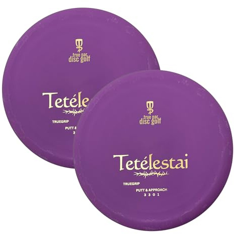 True Par Disc Golf Set of 2 Putter and Approach Disc | Stable Straight Flying Beginner Friendly Disc Golf Putter | Frisbee Golf Disc | 173-174g | Purple (Stamp Colors Will Vary)