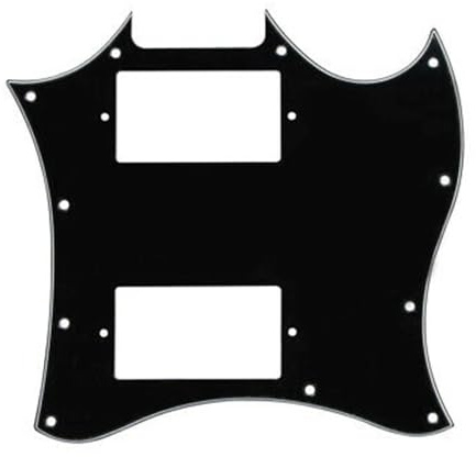 FUANA Vollgesichts-Gitarren-Pickguard für Epiphone SG G-310 und SG Style E-Gitarren, schwarze PVC-Kratzplatte, 85 g