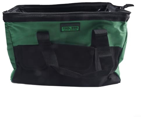 Sac à outils étanche multifonction de 33 cm avec poches anti-chute, tissu Oxford, poignée renforcée, pour rangement de clés et douilles (taille 40,6 cm)