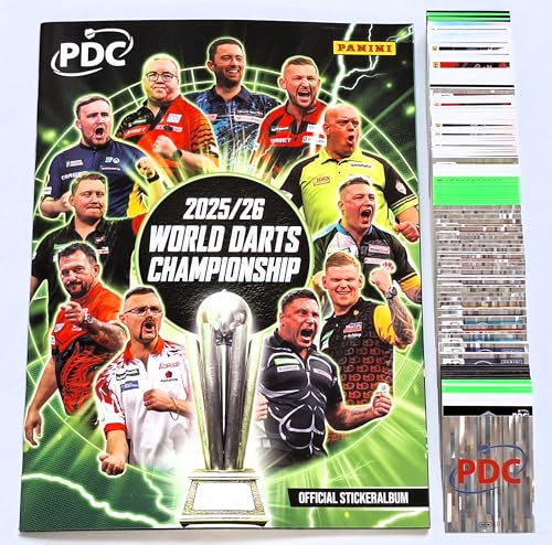 Panini Darts PDC World Championship 2026 - Komplettsatz 312 Sticker + Softcover Leeralbum