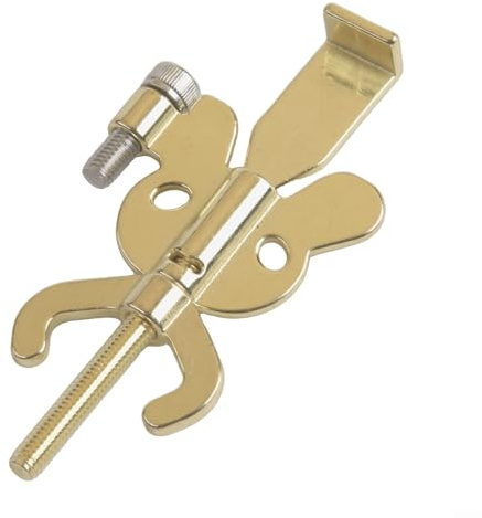 HpLive Serratura per porta portatile, in acciaio inox con design a farfalla, sicurezza aggiuntiva e funzione fermaporta (oro)