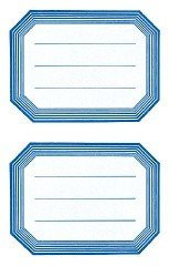 Buchschild blauer Rand