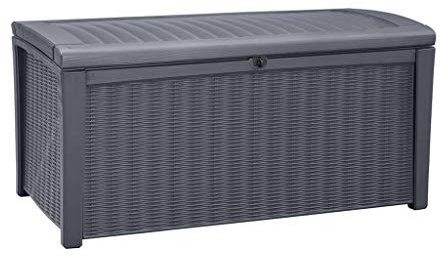 Keter 7290103665449 Chalet et Jardin Rio Truhe Harz Anthrazit-Grau 129,5 x 70 x 62,5 cm