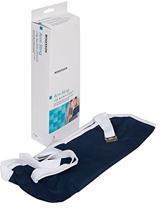McKesson Arm Sling Shoulder Strap, Adjustable Strap, Cotton/Polyester, Medium, Blue, 6 1/2 in in x 16 1/2 in, 6 Count