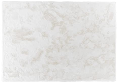Schöner Wohnen Kollektion Hochwertiger Kunstfell Teppich flauschig - Teppich Wohnzimmer - Hochflorteppich Lammfell Schaffell - Dekofell rechteckig weiß 120 x 180 cm