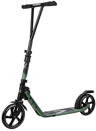 HUDORA Kinder & Jugendliche BigWheel Generation V 205, Oliv | Leicht Faltbarer Scooter Roller Big Wheel | Tretroller mit extra hoher Laufruhe