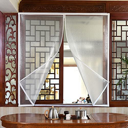 Wärmeschutzvorhang,Thermo Vorhang Isolier Schutz Panel,Fensterfolie Selbsthaftend,Sichtschutzfolie Fenster,Kälteschutz,Wasserdicht Winddicht Staubschutz,Warmer Vorhänge (W*H:120x180cm/47x71in)