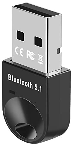 zoerbufan Bluetooth 5.1 Adapter, USB Bluetooth Dongle EDR für PC, Desktop, Laptop, Unterstützt Windows 11/10/8.1/7, Plug and Play, Windows 7 Muss den Treiber Installieren (Schwarz)