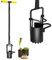 Colwelt Blumenzwiebel-Pflanzwerkzeug, langer Griff, gezackter Boden, Blumenzwiebelpflanzer mit weichem Griff, robuster Sodenstopfer für Tulpen, Iris, Narzissen
