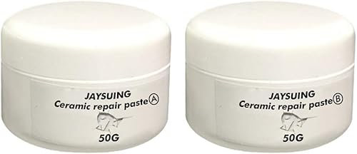 Kit di Riparazione per Ceramica - Pasta Adesiva Forte per Piastrelle, Agente di Riparazione per Crepe (50g+50g)