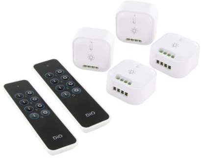 DiO Connected Home Set de 4 modules d’éclairage on/Off & 2 télécommandes
