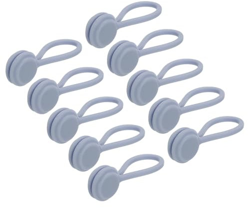 sourcing map Magnetische Kabelclips 4,3 Zoll x 0,6 Zoll Grau Magnetischer Kabelorganizer Kabelbinder Wiederverwendbare Kabelbinder für Zuhause, Küche, Büro, 10 Stück