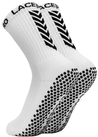 LACE|PRO Grip Socks for Football – Anti-Slip Silicone Traction Socks for Soccer, Running, Yoga, Pilates & Training – Unisex Performance Grip Socks
