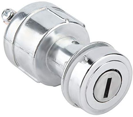 Interruttore di Accensione con Chiave, Cilindro Universale Interruttore di Blocco Avviamento Accensione Accessori di Ricambio Per 12V/24V Auto Moto Barca
