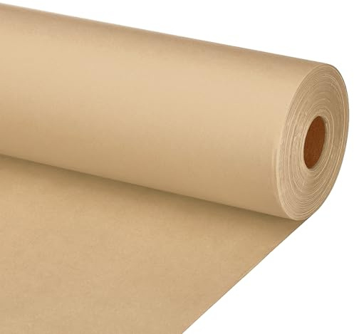 PATIKIL Zeichenpapierrolle 90cm x 40m Zeichenpapier Papierrolle Braun | Malpapier, Skizzenpapier, Bastelpapier, Kraftpapier, 70 g/m², für Staffelei Malen Handwerk Geschenkverpackung