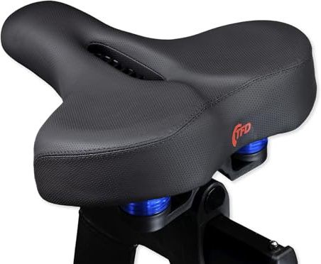 TFD Comfortable Bike Seat, Universal Bike Seat for Exercise and Peloton Use, Premium Padded Saddle with Dual Spring Cushion, Ventilated Design, Fits 7/8 Post