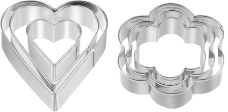 QUARKZMAN 6pz TagliaBiscotto Cuore Fiore forma Biscotto TagliaBiscotto Per Cucina Cottura