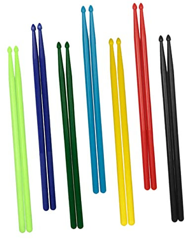 HEMOTON 7 Paar Nylon 5a Für Jungen Und Mädchen Erwachsene Leichtes Schlagzeug-set Drumsticks Trommelhammer Kunststoff-drumstick