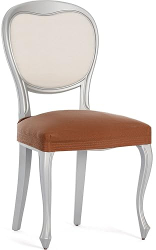 ECOMMERC3 | Pack de 2 Fundas de Silla Bielásticas Transpirables – 2 Fundas Sillas Color Caldera Ajuste Protección contra Desgaste Diario, Fácil de Colocar y Quitar