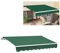 Tenda da sole impermeabile retrattile in tessuto verde con protezione UV per esterni, veranda, porta, finestra, tenda da sole, copertura 2,5 x 2 m
