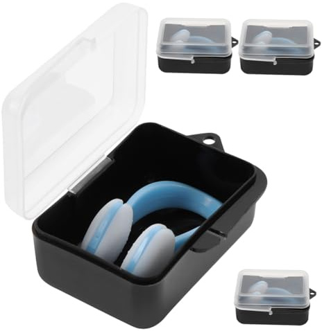SHERCHPRY Tappi Nasali in Silicone per Nuoto 4 Pezzi con Clip Antiscivolo Impermeabili Protezione Nasale per Adulti e Leggeri e Portatili per Piscina e Sport Acquatici