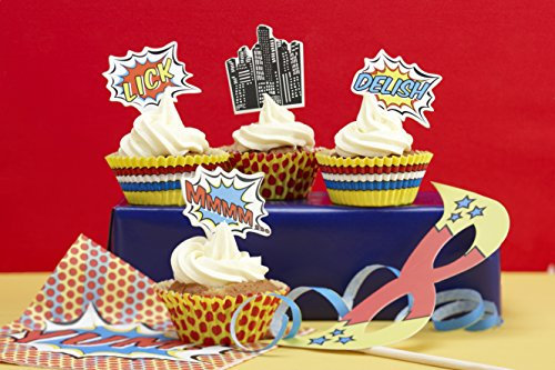 Cupcake Deko Set - Superheld Pop Art Party