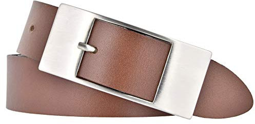 Bernd Götz Damen Leder Gürtel 35 mm cognac Rindleder Damengürtel (110 cm)