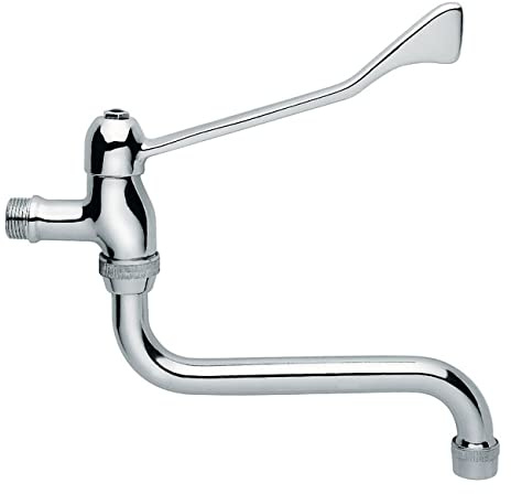 Hygiene Armatur mit langem Hebel - Ellenbogenbedienung für Arzt-Praxen, Zahnärzte, Krankenhaus, Doktoren Gewerbe- Armatur/Wandarmatur/Wandmontage/Kaltwasser