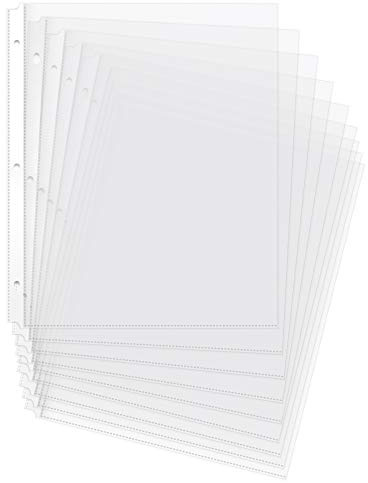 Amazon Basics Durable Clear Sheet Protectors for 3 Ring Binder, 8.5 in x 11 in, 3 holes, 200 Pack