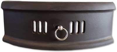 Vintage Decor Cast Iron Curved Fire Front with Central Handle Air Vents, Victorian Style Coal Saver Fret for Solid Fuel Fires, Matt Black Finish, 16 inch