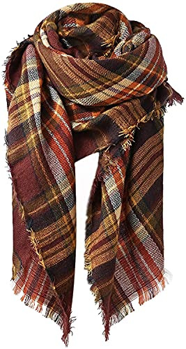 Durio Halstuch Tuch Dreieckstuch Damen Herbstschal Dünn Schal Weich Deckenschal Tuch Elegant Mit Fransen