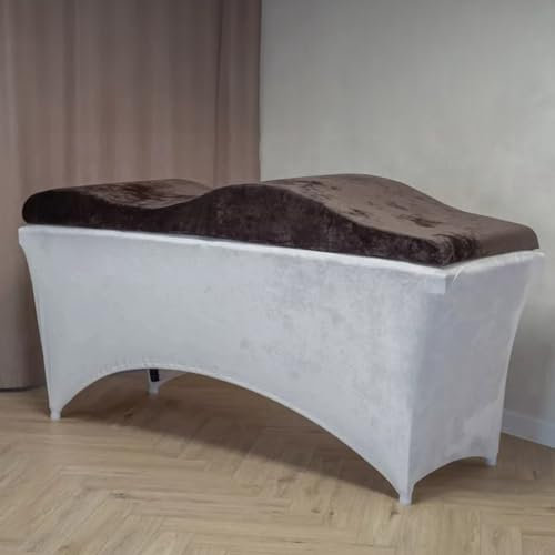 Untitled Wave Matelas Anatomique en Mousse à mémoire de Forme - 190x70 cm - Table de Massage - Coussin - Extension de Cils - Marron