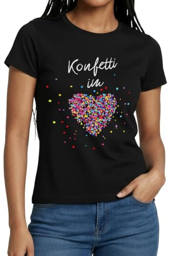 Konfetti Im Herzen Karneval Fasching Frauen T-Shirt