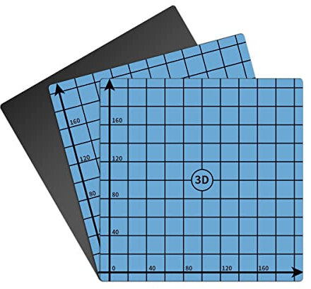 AJOYIB Abnehmbare Bauplatte für 3D-Drucker 2 STK. Austauschbare Druckoberfläche & 1 magnetisches Druckbett mit Basisplatte Beheizte Bettabdeckung 220 x 220 mm Zubehör für FDM-3D-Drucker