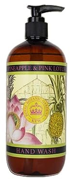 The English Soap Company Kew Gardens Luxuriöse Hand- und Körperwäsche, erfrischende botanische Reinigung mit reichhaltigem Schaum, Ananas- und Rosa Lotusduft 500 ml